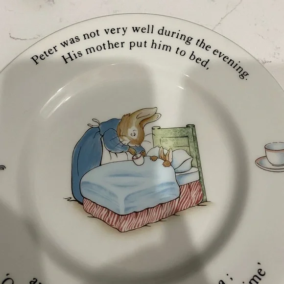 Wedgwood Peter Rabbit Warne & Co 1991 Beatrix Potter 7” Plate - Picture 2 of 4